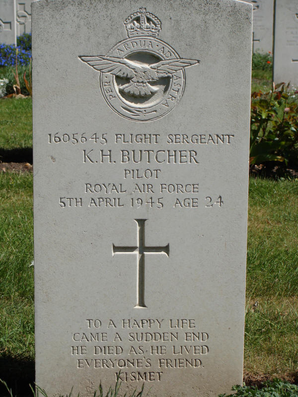 Sgt Kenneth Hardy Butcher<br/><br /><br />died April 5th, 1945